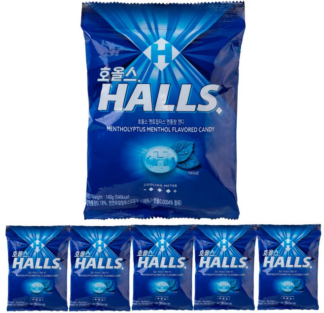 Halls Candy Mentholiptus 140g*6pack