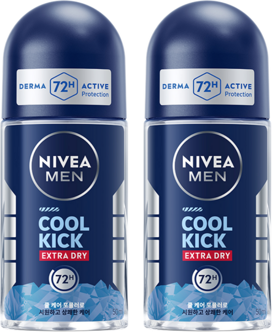 Nivea Man Deodorant rollon Coolkick, 50ml, 2개